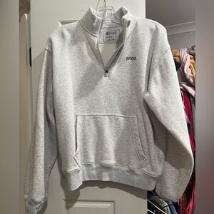Figs Off-Shift heather gray 1/4 zip sweatshirt, size small, EUC